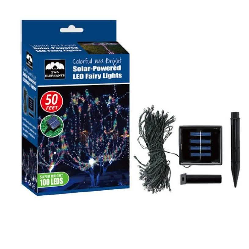 100-LED Solar Powered Fairy Lights