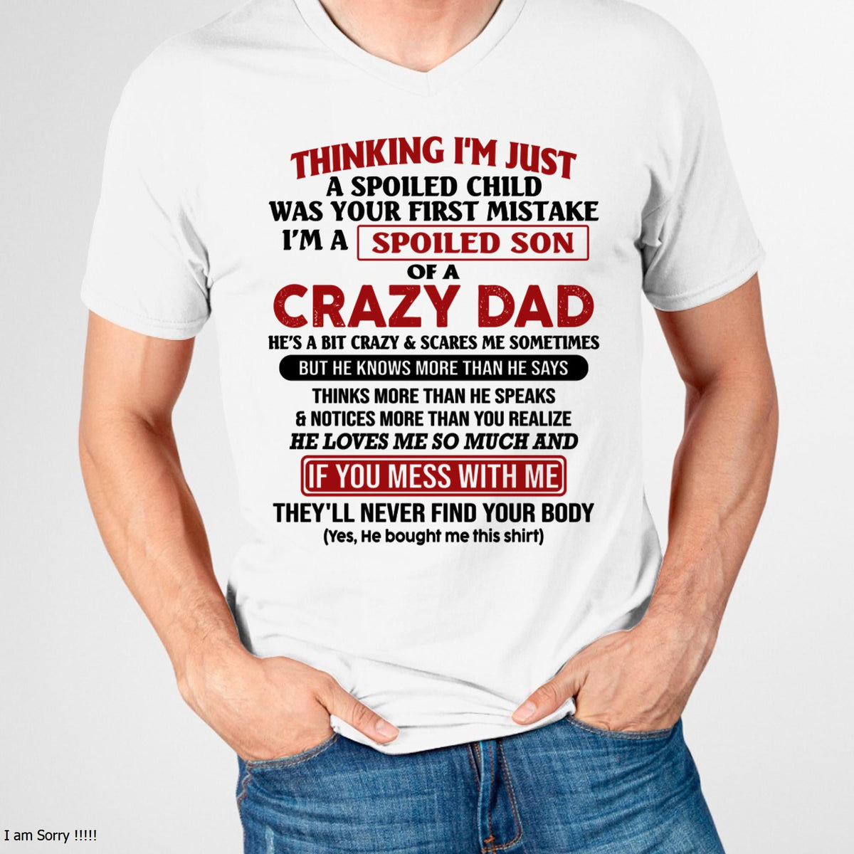I Am Spoiled Son Of A Crazy Dad - Gift for Son From Dad - NGHL00 Hoodie (SKU-TDS-SPOILED-00)