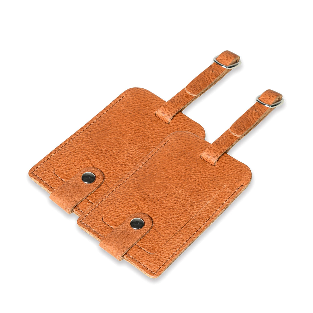 Tan Leather Luggage Tags Set