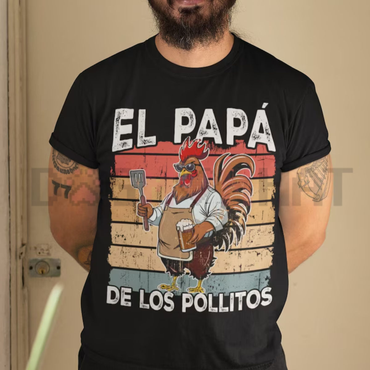 "El PapĆ” de los Pollitos" Funny Spanish Tee