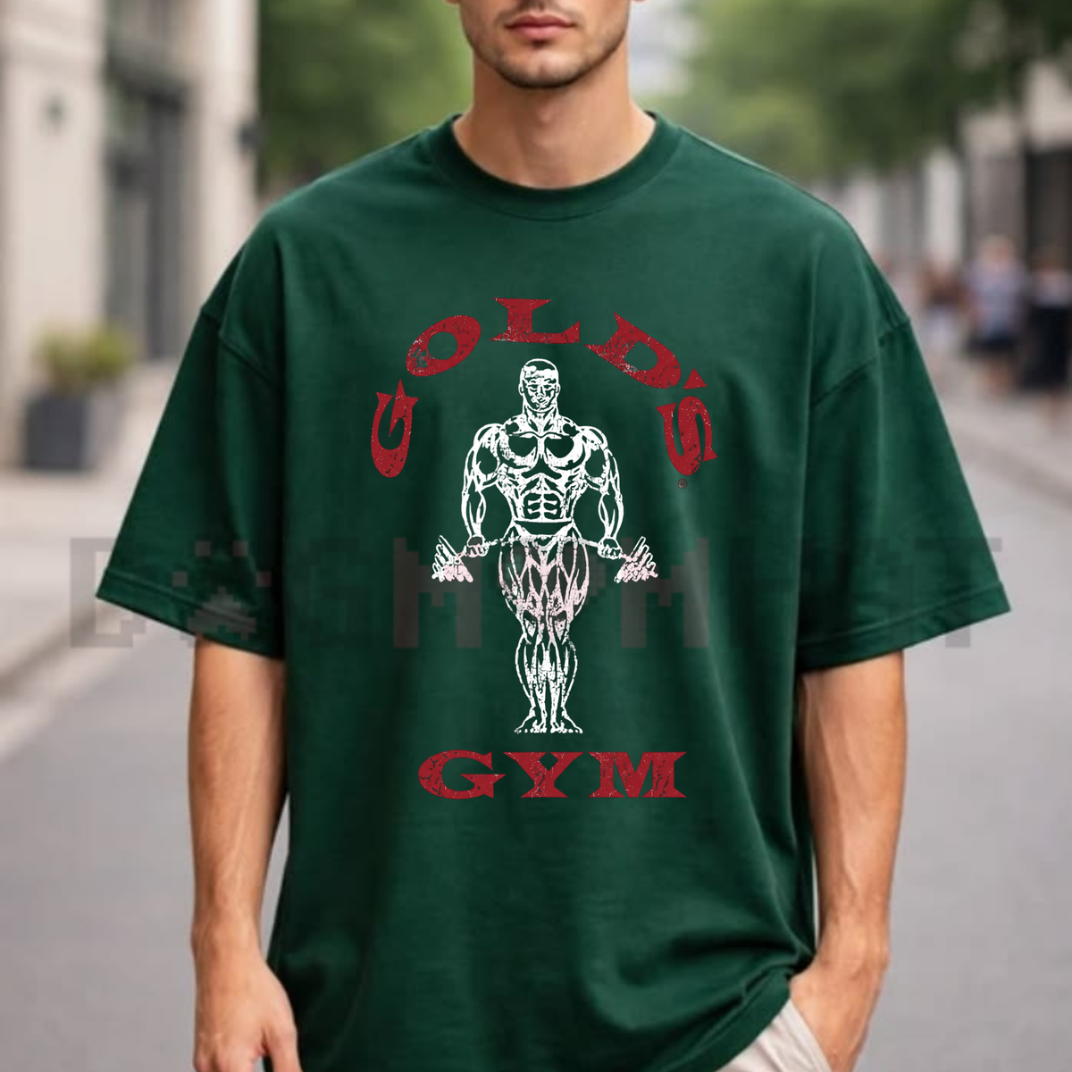 Gold's Iron Legacy Icon Tee - Vintage Bodybuilding Gym Graphic T-Shirt