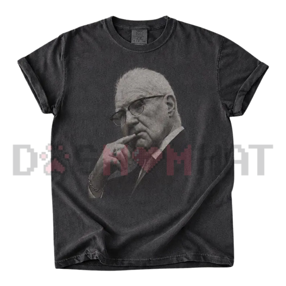 Kevin Reddington Black and White Portrait T-Shirt - Vintage Elderly Man Photo Tee