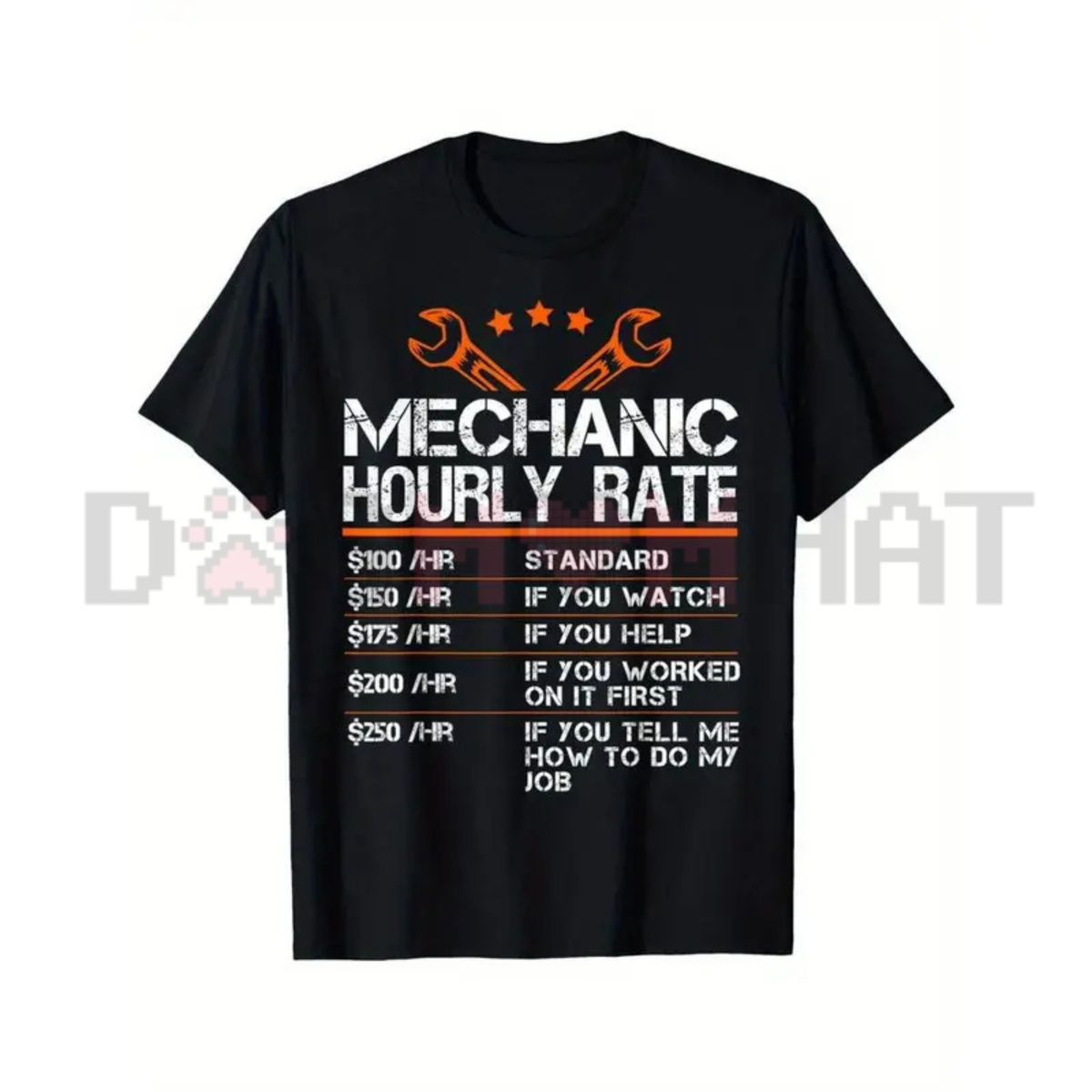 Mechanic "Hourly Labor Rate" Summer Tee