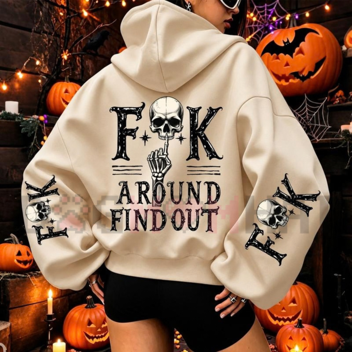 Fuck Around And Find Out Graphic Oversized Fleece Hoodie