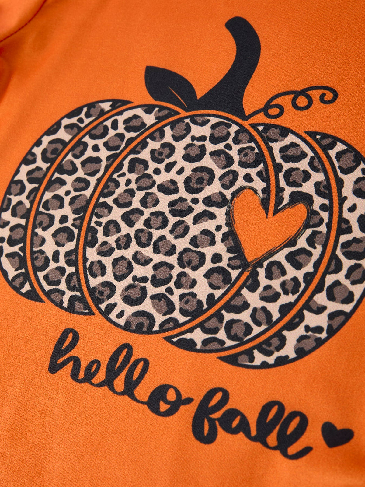 Fall Thanksgiving/Halloween Leopard Short sleeve O-neck T-shirt