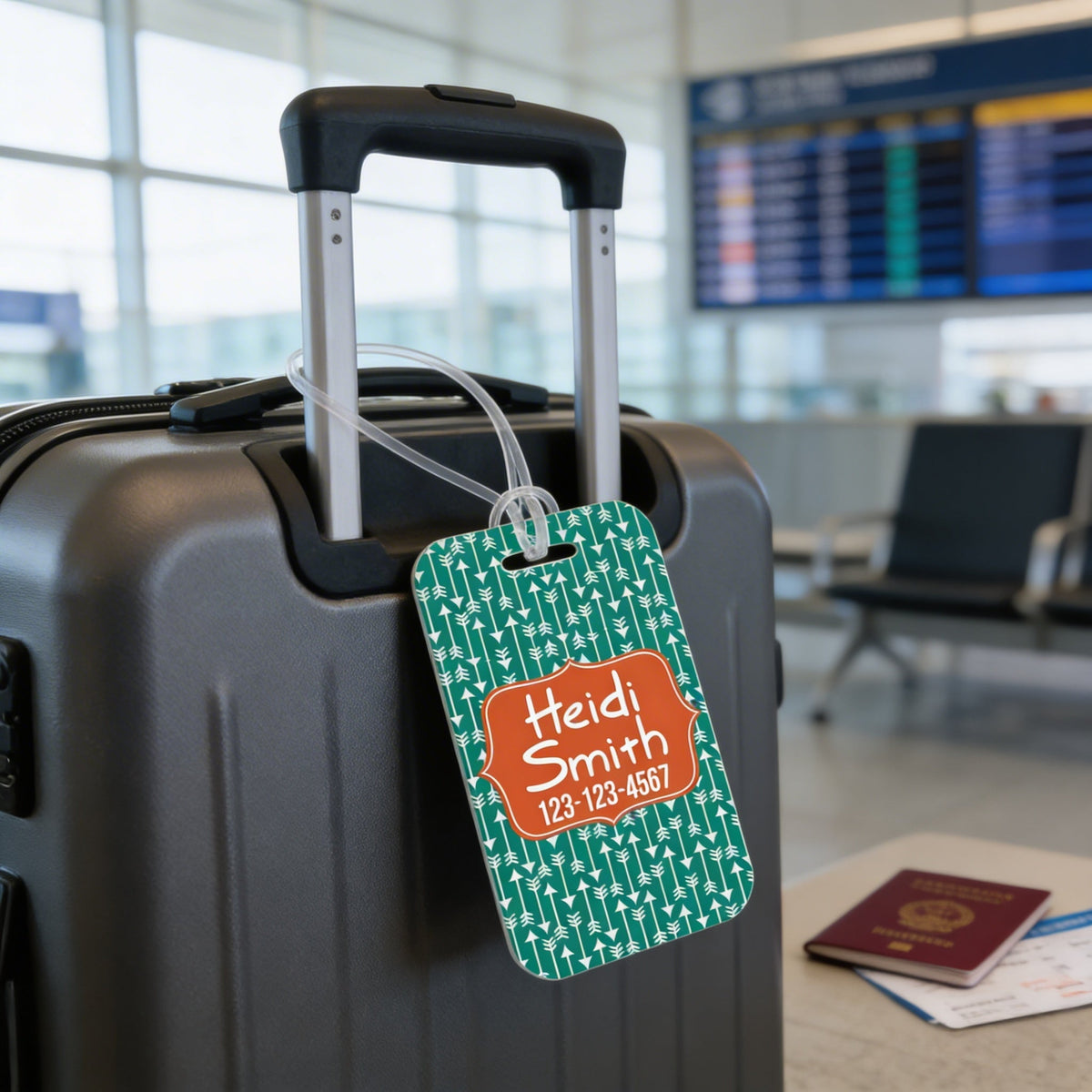 Custom Bag Tag - Monogram Backpack Name Tag - Personalized Diaper Bag Tag - Luggage Tag - Monogram Luggage Bag Tag