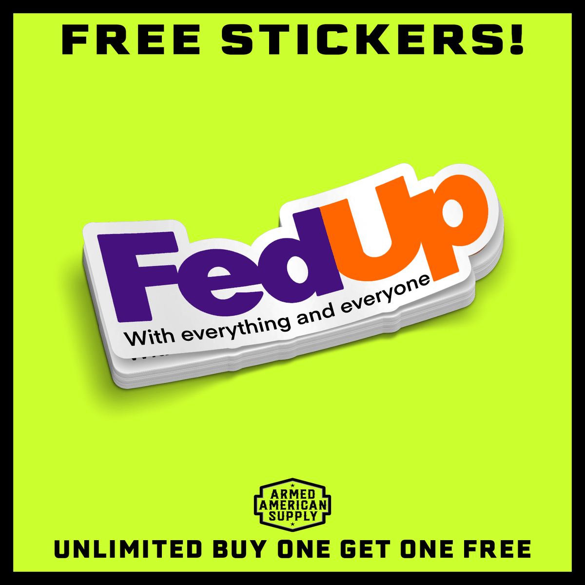 Fed Up - Hard Hat Decal