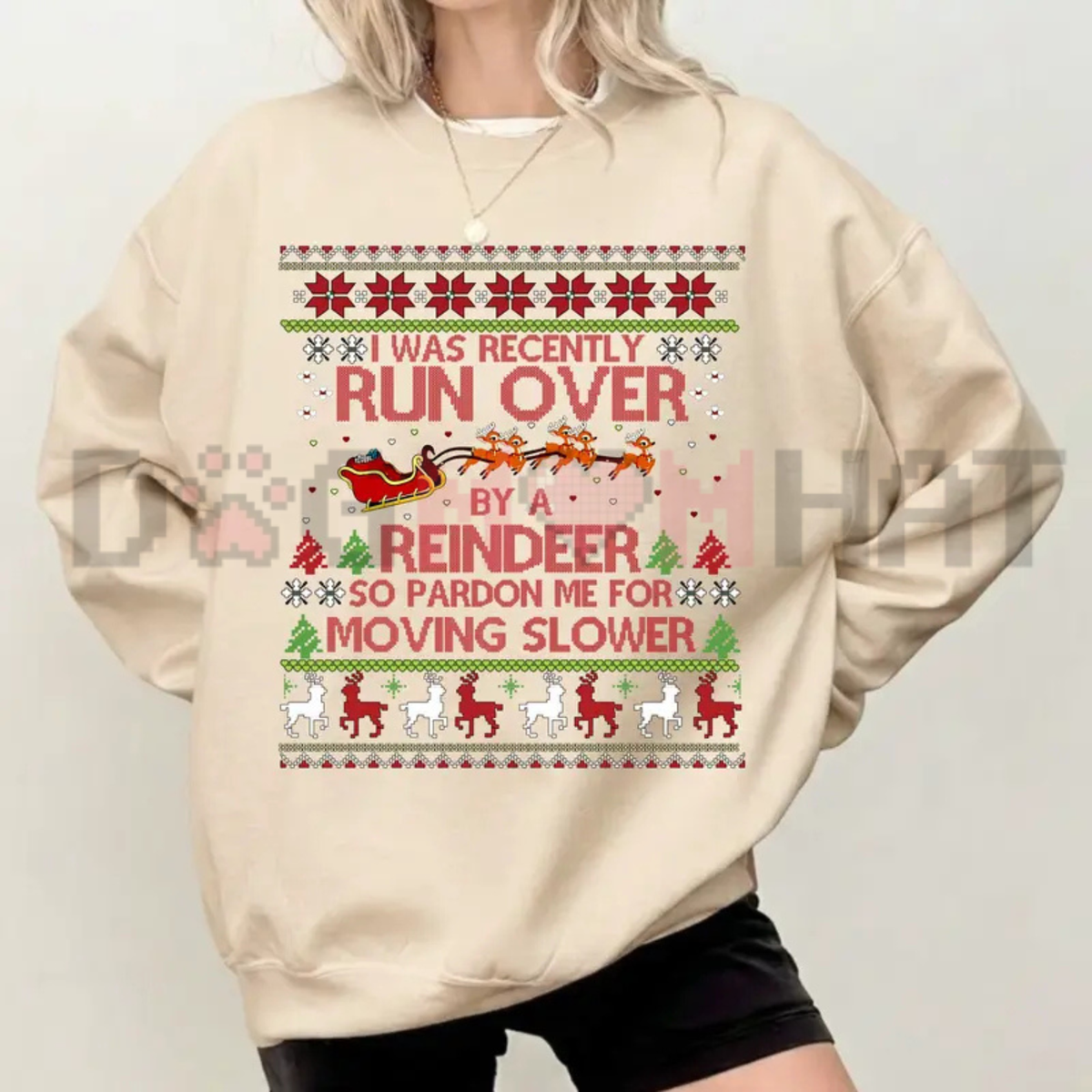 "Most Likely To Get Run Over By A Reindeer" Funny Christmas T-Shirt