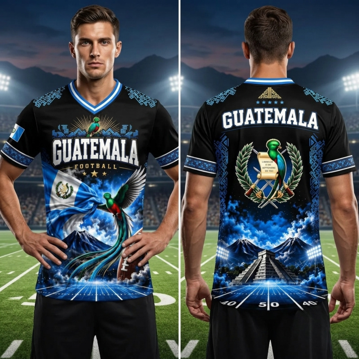 Guatemala National Team Hybrid Mesh Soccer Shirt