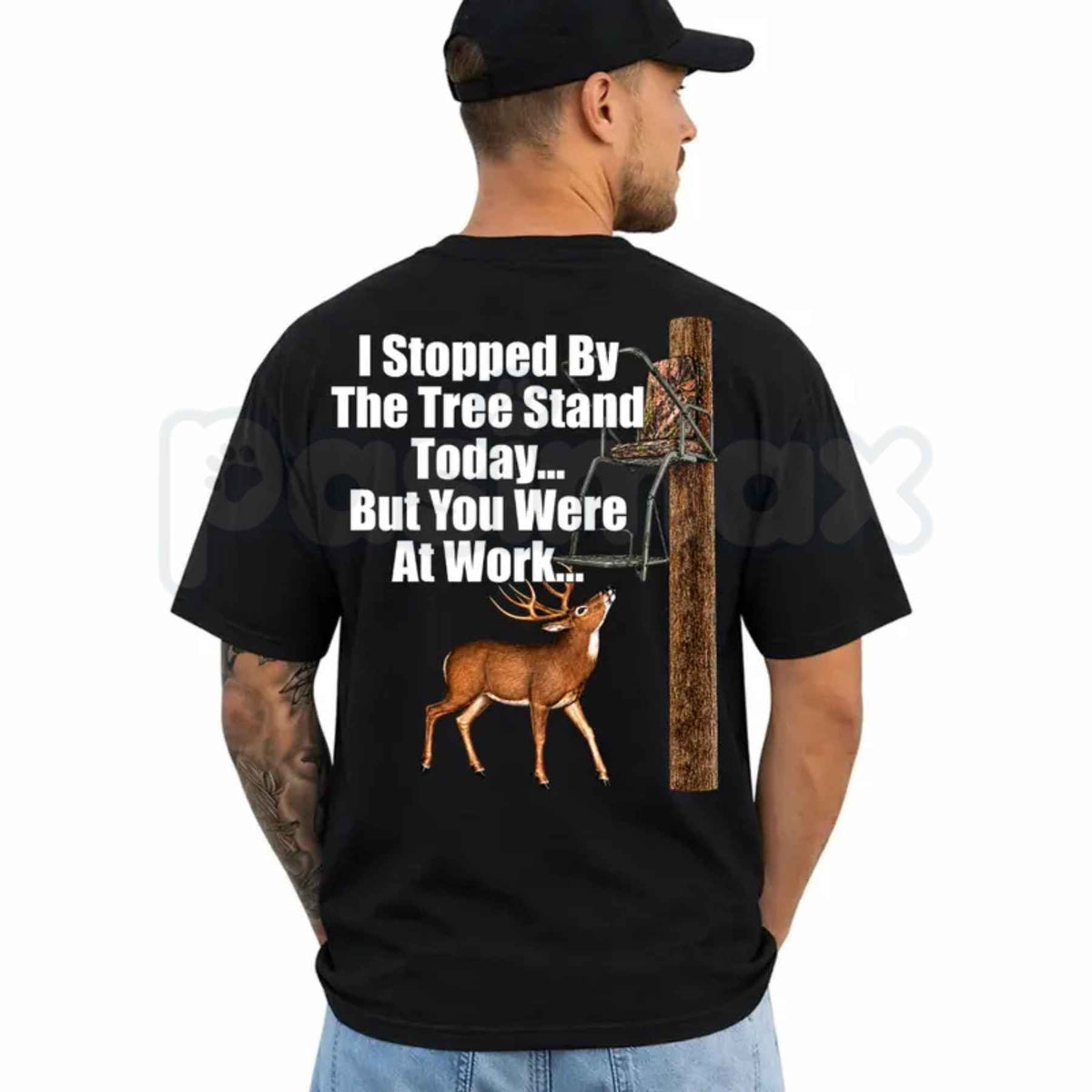 I Stopped By The Tree Stand T-Shirt โ Funny Deer Hunting Outdoor Unisex Cotton Tee