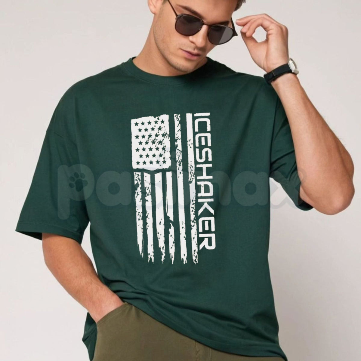 Ice Shaker Tattered Flag T-Shirt β Patriotic Distressed American Flag Fitness Tee