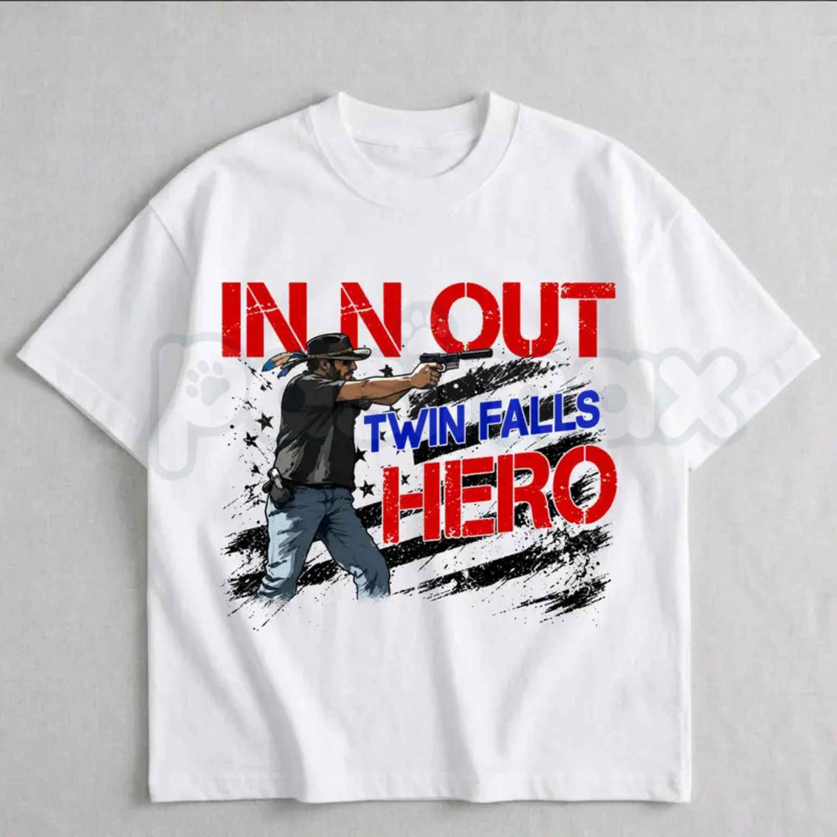 In N Out Twin Falls Hero T-Shirt โ Vintage Graphic Unisex Cotton Fan Tee