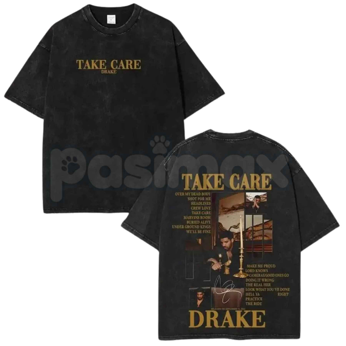 Drake Take Care Acid-Washed T-Shirt β Retro Hip Hop Graphic Tee, Vintage Washed Lightweight Cotton Unisex Rap Merch Top