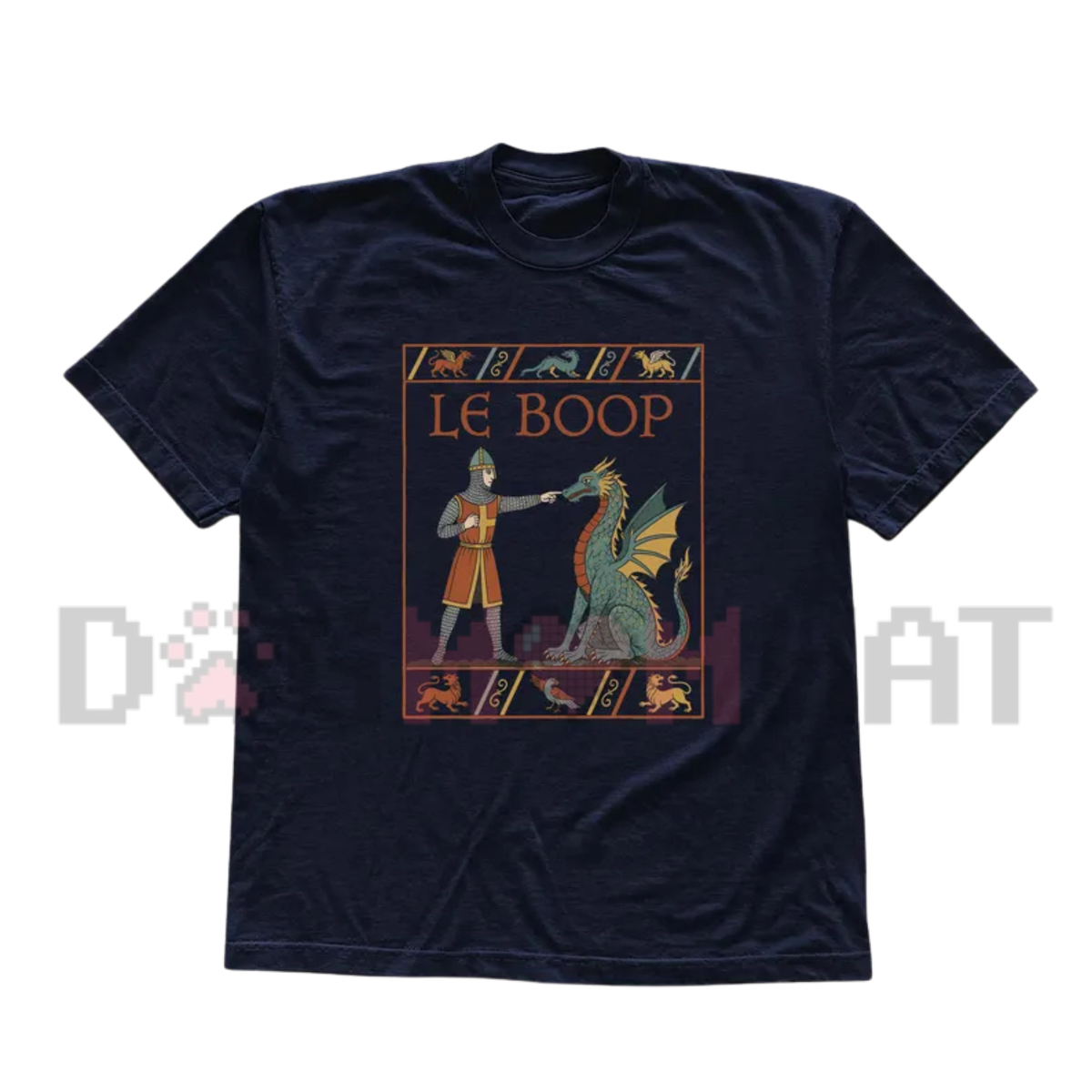 Le Boop Medieval Fantasy Dragon Knight T-Shirt