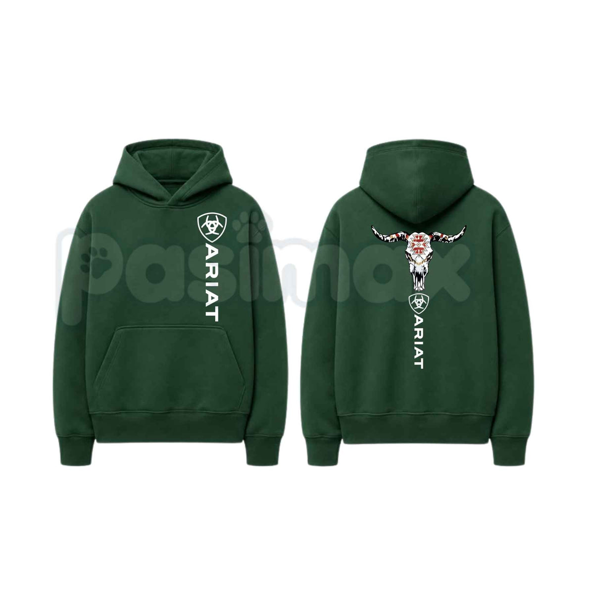 Ariat Classic Logo Hoodie โ Western Equestrian Workwear Pullover, Outdoor Country Lifestyle Sweatshirt, Unisex Heavy Blend