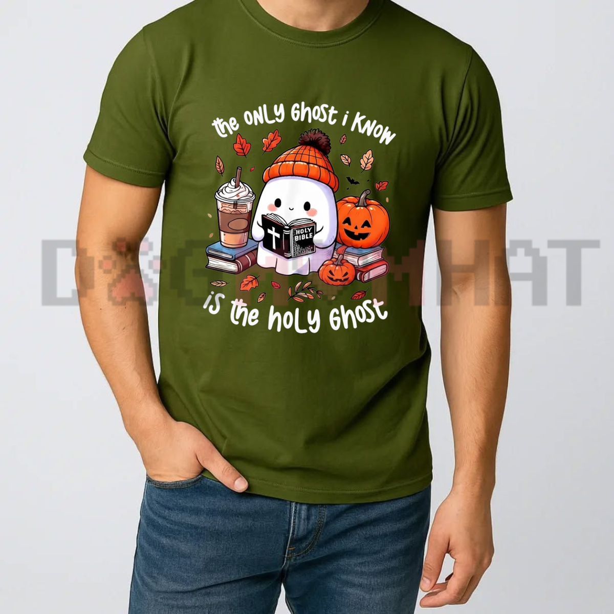 The Only Ghost I Know Is The Holy Ghost Halloween Graphic T-Shirt