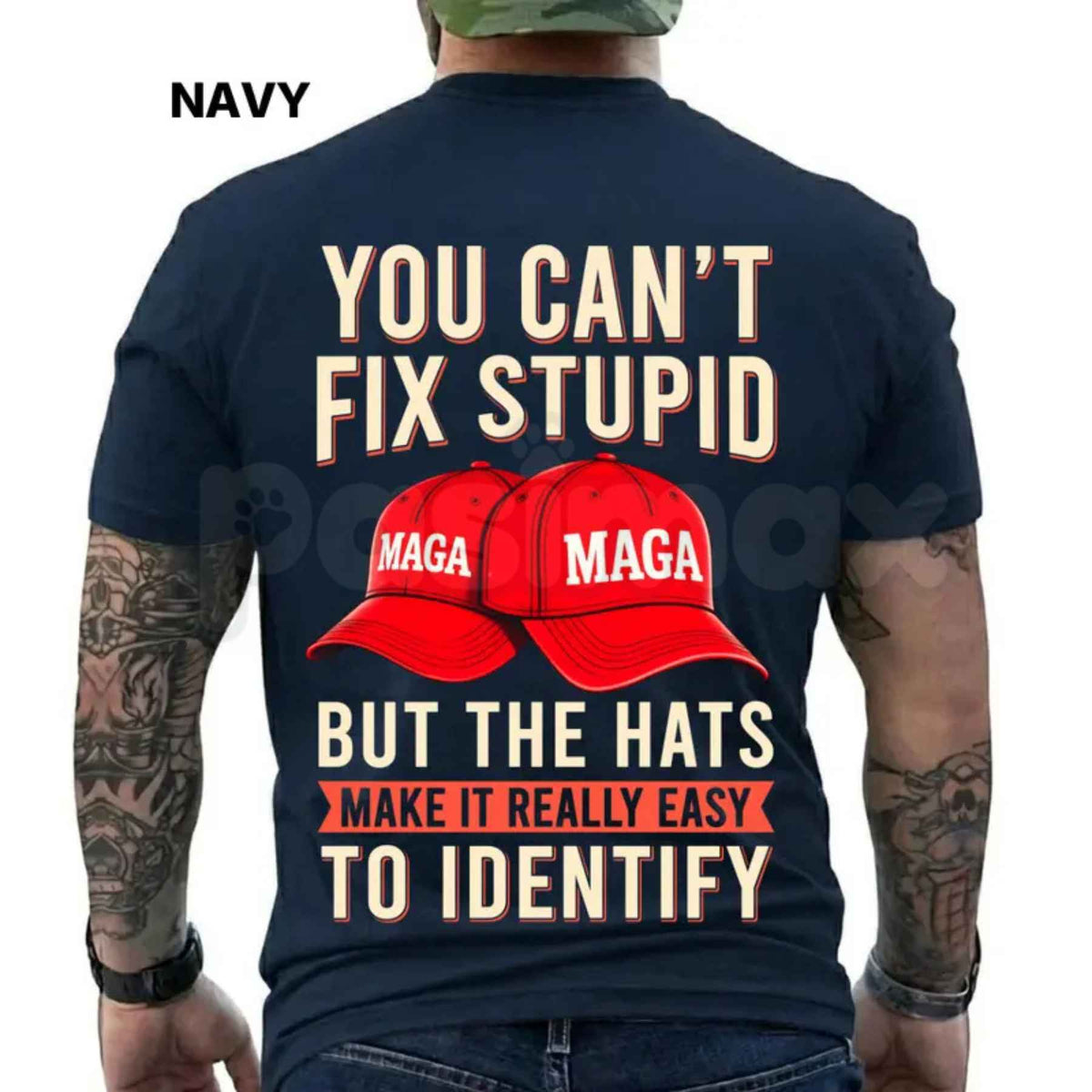 You Can't Fix Stupid But The Hats Make It Easy T-Shirt โ Funny Political Humor Unisex Tee