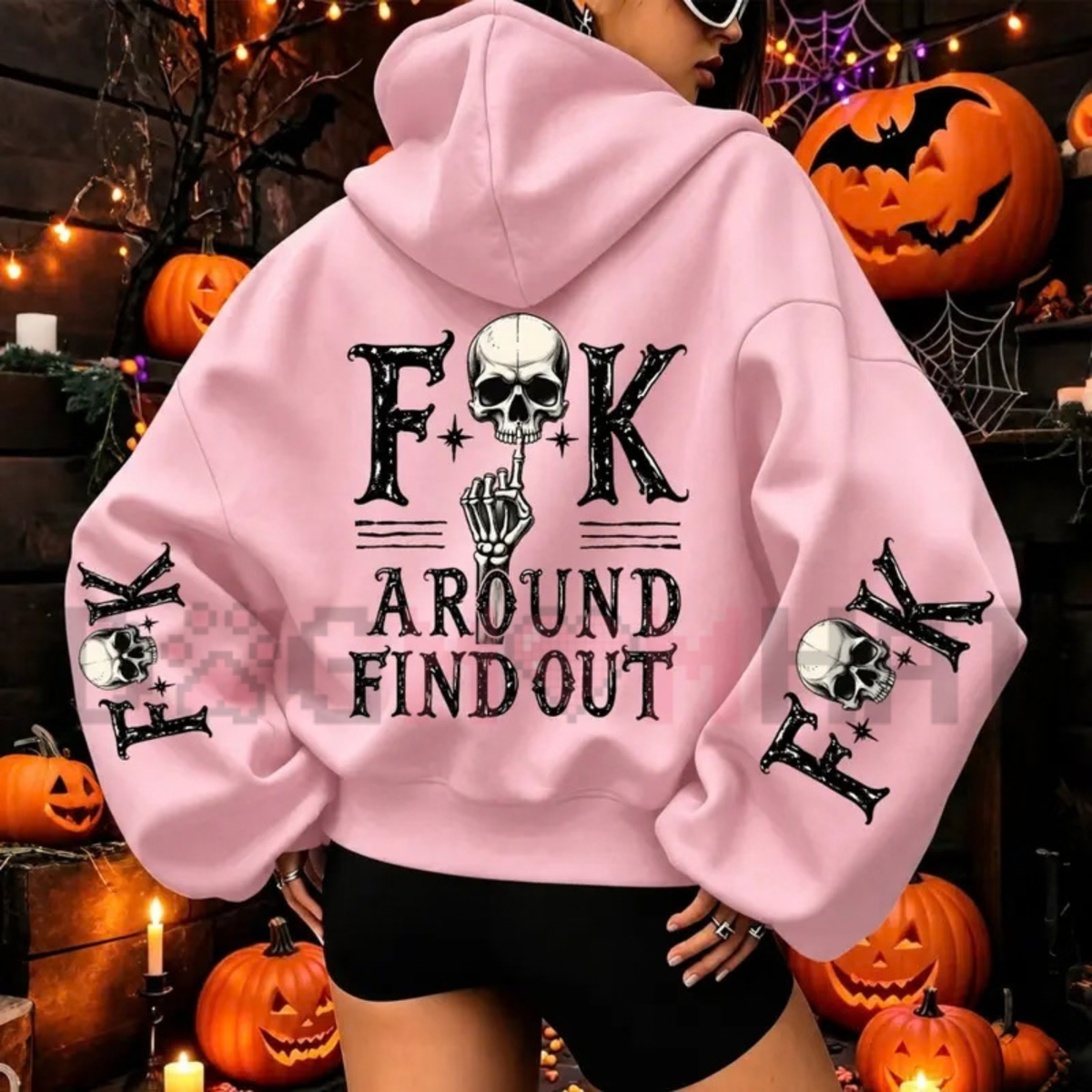 Fuck Around And Find Out Graphic Oversized Fleece Hoodie