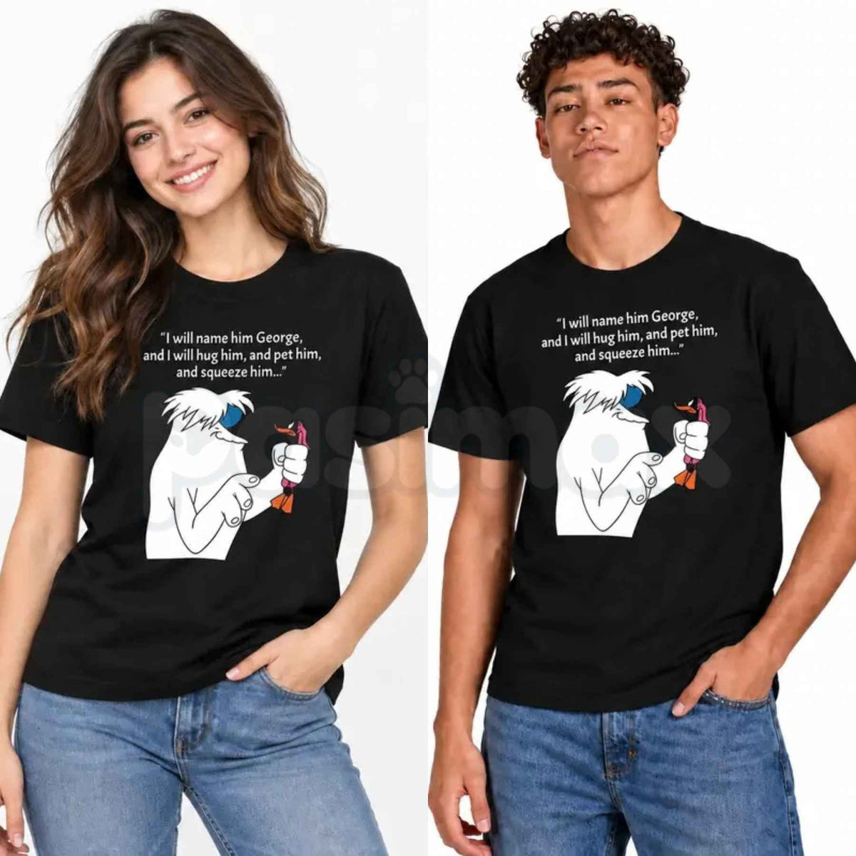 I Will Name Him George Abominable Snowman T-Shirt โ Funny Vintage Cartoon Unisex Tee