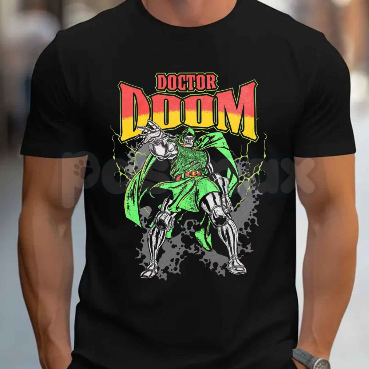 Doctor Doom Graphic T-Shirt โ Vintage Marvel Comics Villain Unisex Tee