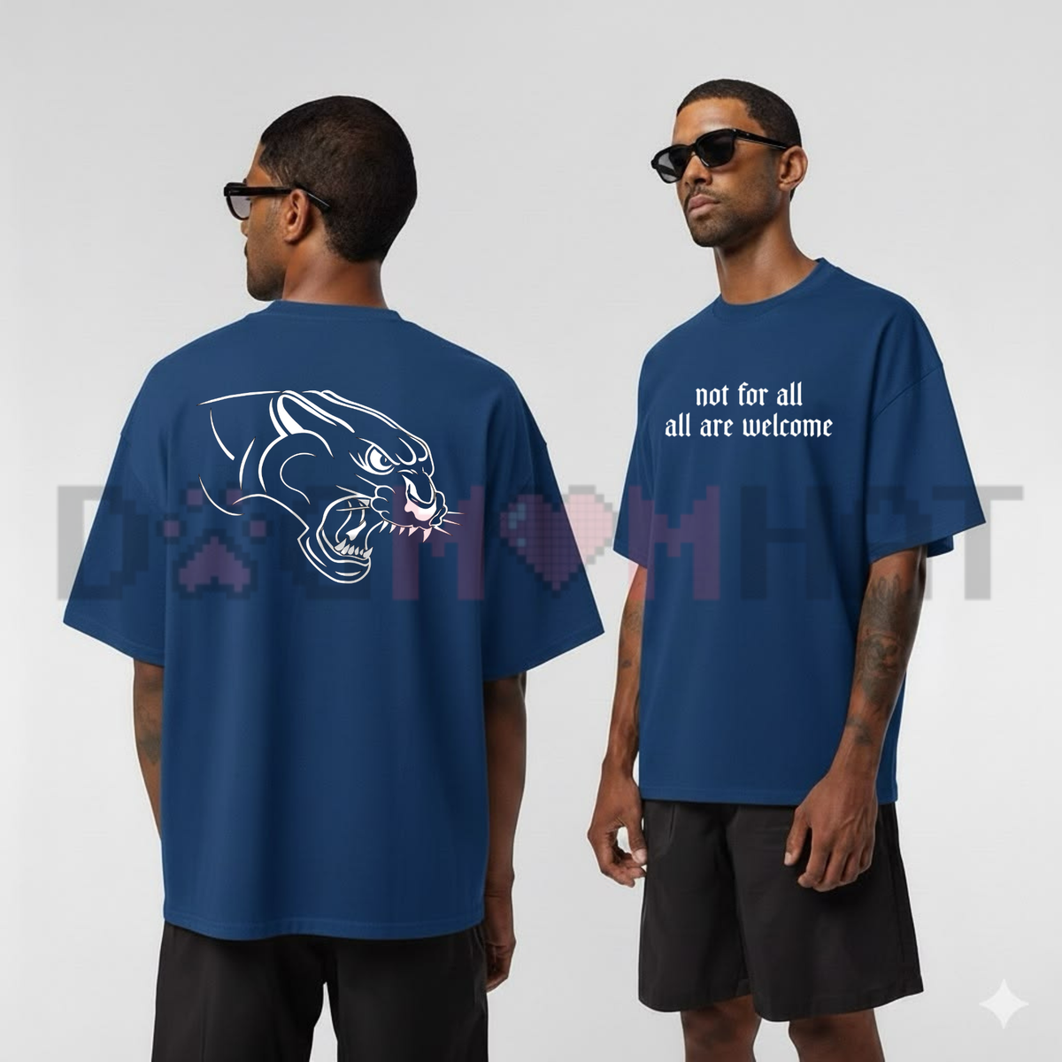 Not For All All Are Welcome Graphic Tee - Inclusive Statement Soft Cotton Unisex Quote T-Shirt