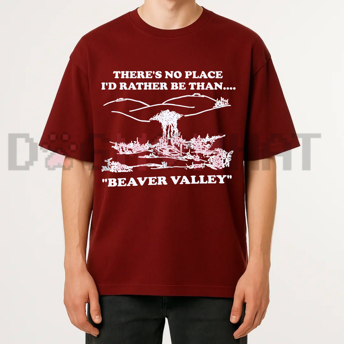 Vintage Valley Nostalgia Graphic Tee - Funny Beaver Valley Humor Pure Cotton Unisex T-Shirt