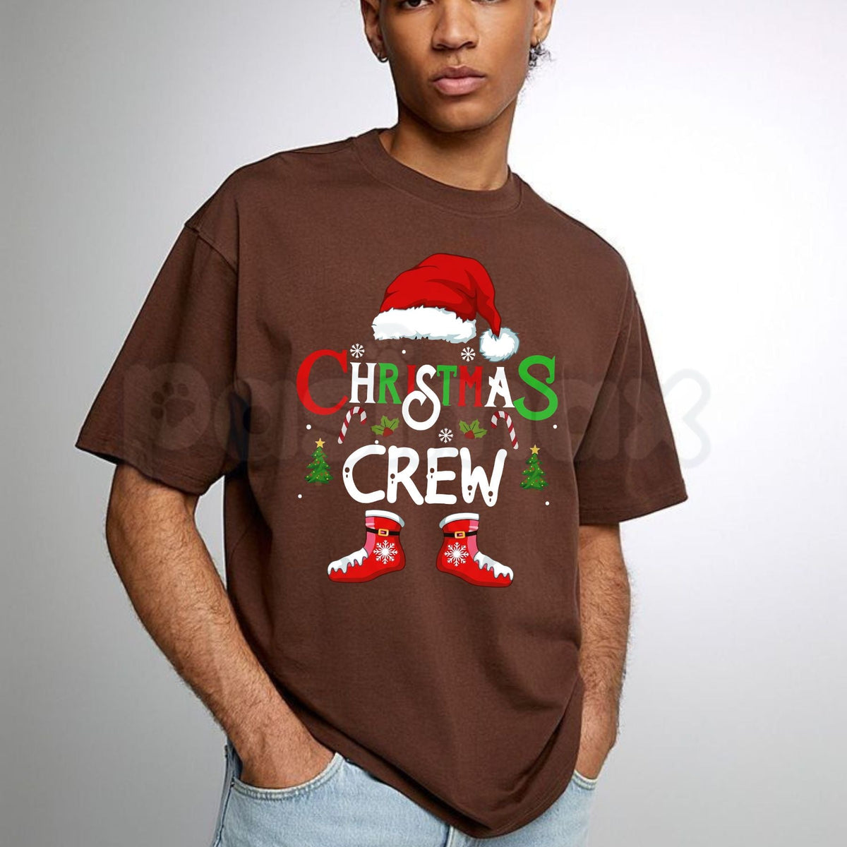 Christmas Crew T-Shirt โ Matching Holiday Party Festive Graphic Tee