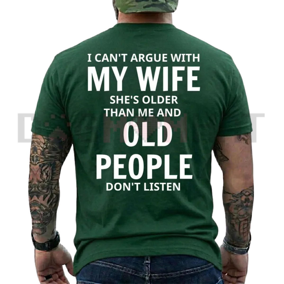 Bold Age Gap Humor Graphic Tee - Funny She's Older Than Me Husband Sarcastic Pure Cotton Shirt