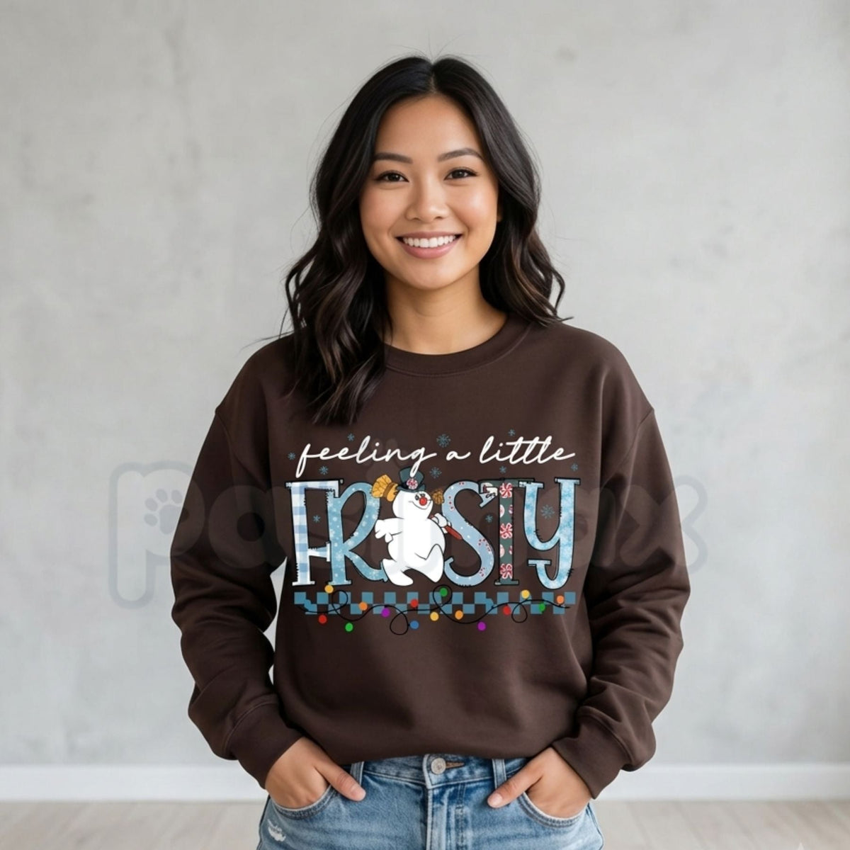 Feeling A Little Frosty Sweatshirt | Vintage Snowman Christmas Crewneck