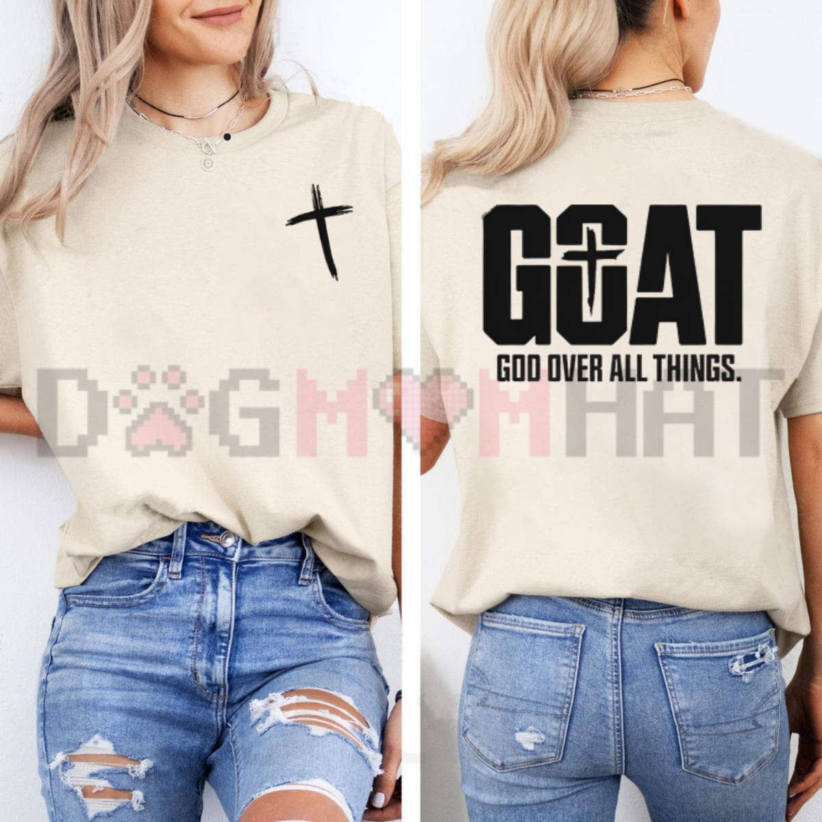 G.O.A.T. God Over All Things Graphic Tee - Jesus Faith Acronym Pure Cotton Christian Unisex T-Shirt