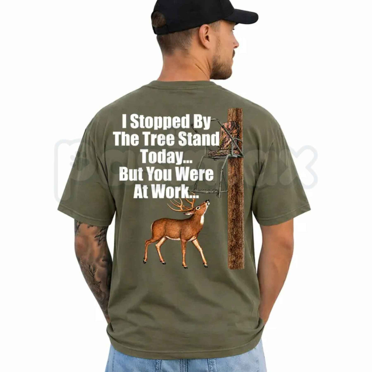 I Stopped By The Tree Stand T-Shirt โ Funny Deer Hunting Outdoor Unisex Cotton Tee