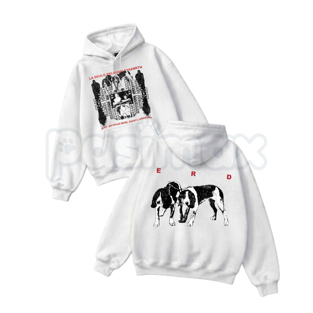 Enfants Riches Déprimés Vintage Graphic & Text Hoodie – Luxury Punk Aesthetic Pullover, Distressed Avant-Garde Streetwear Sweatshirt, Unisex Heavy Blend