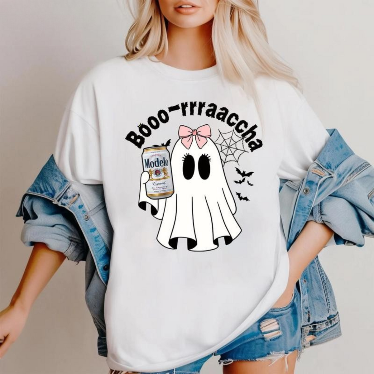 Cute Ghost "Boo" Halloween Shirt - "Drinking Mexican" Spooky Season Tee ver 2