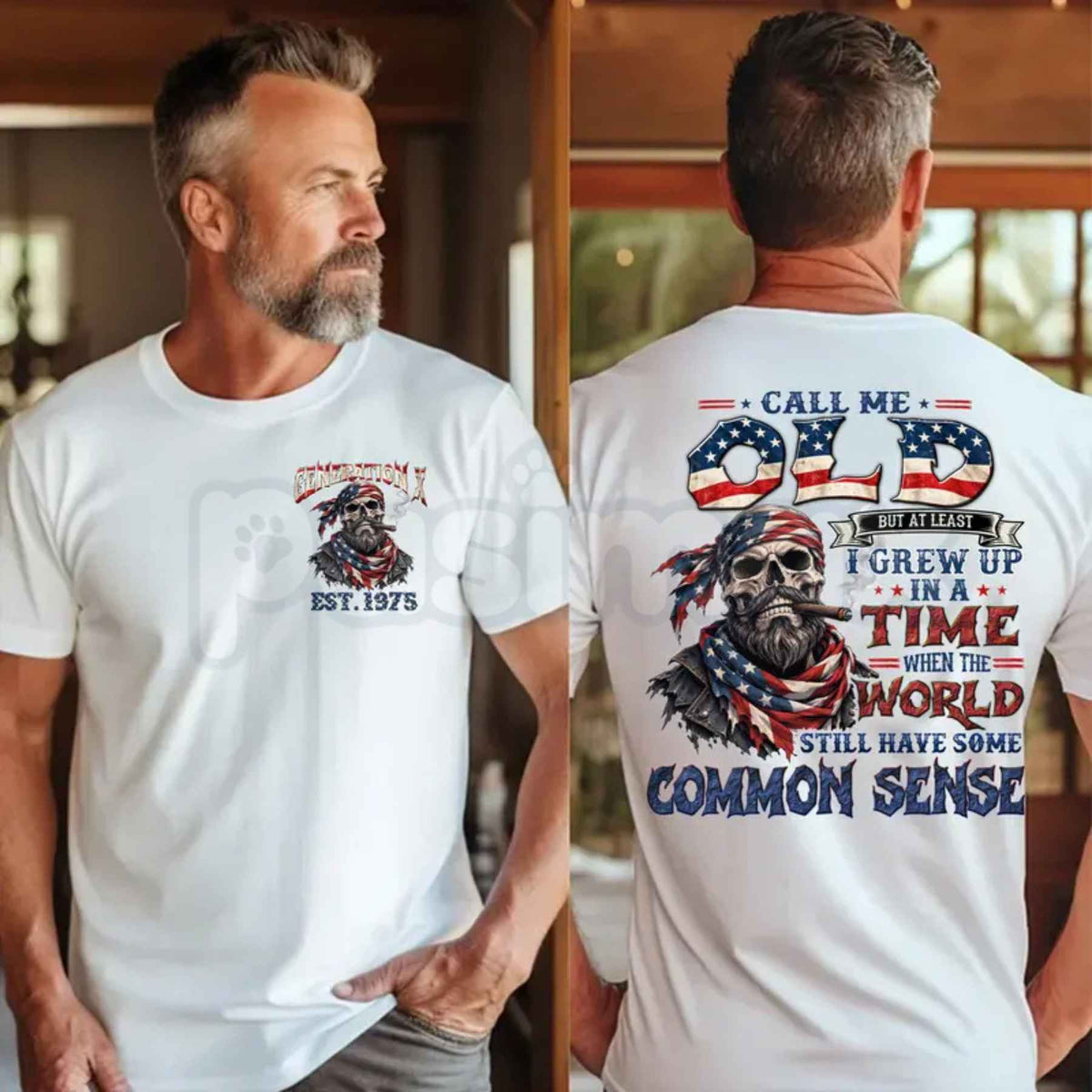 Personalized Year 1965-1980 Gen X T-Shirt โ Call Me Old Fashioned Common Sense Unisex Tee