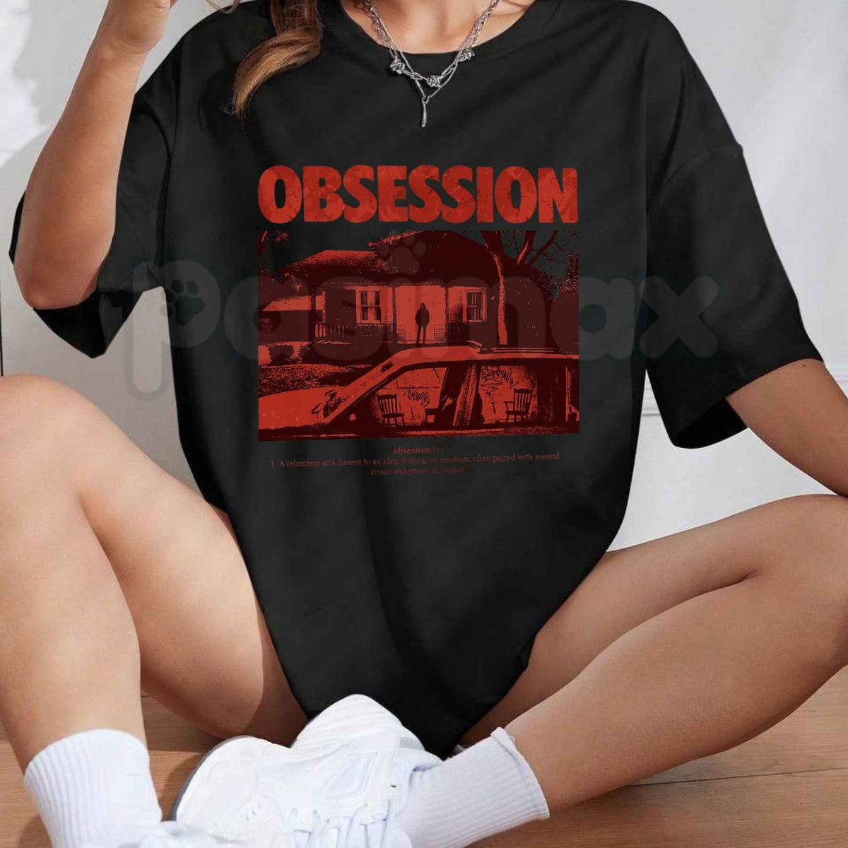 Obsession Retro Horror Graphic T-Shirt – Vintage 80s Thriller Movie Unisex Cotton Tee