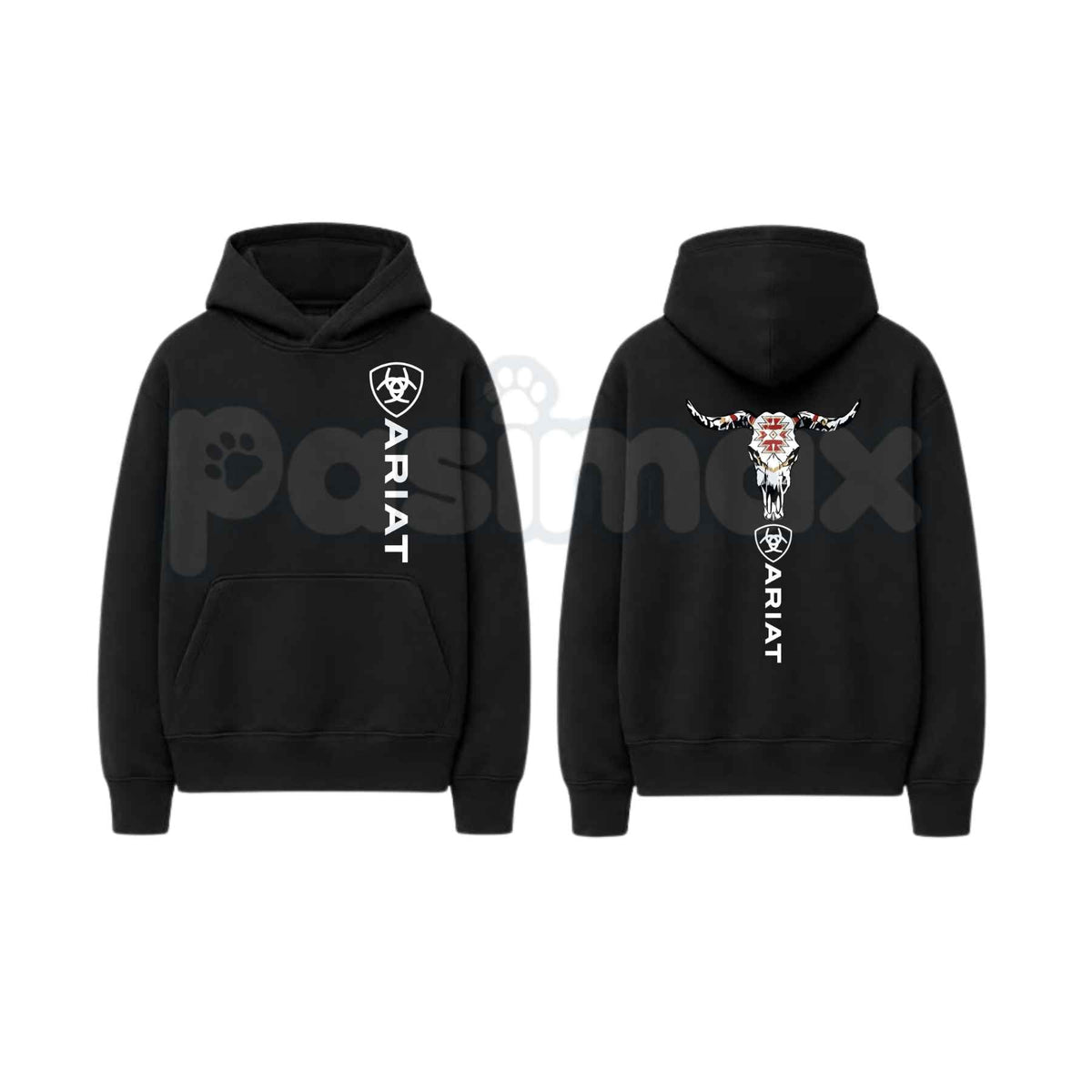 Ariat Classic Logo Hoodie โ Western Equestrian Workwear Pullover, Outdoor Country Lifestyle Sweatshirt, Unisex Heavy Blend