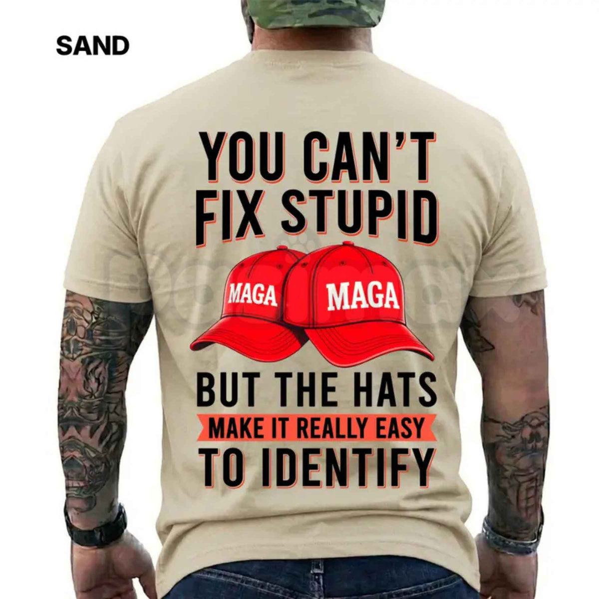 You Can't Fix Stupid But The Hats Make It Easy T-Shirt โ Funny Political Humor Unisex Tee