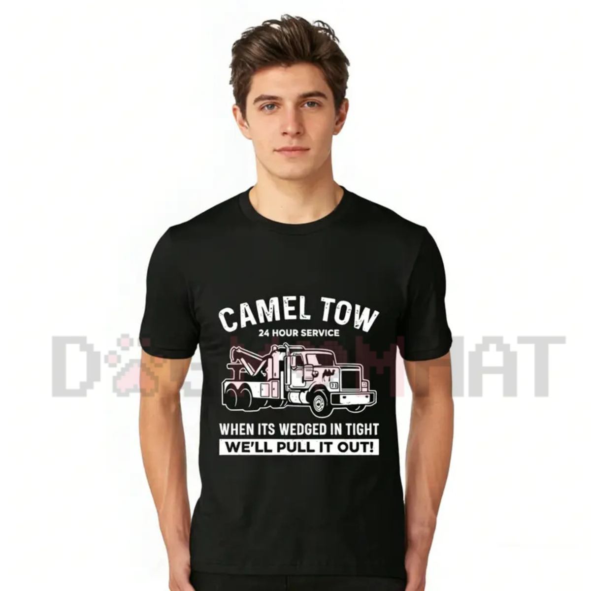 Camel Tow 24 Hour Service Funny T-Shirt - Adult Humor Streetwear Tee