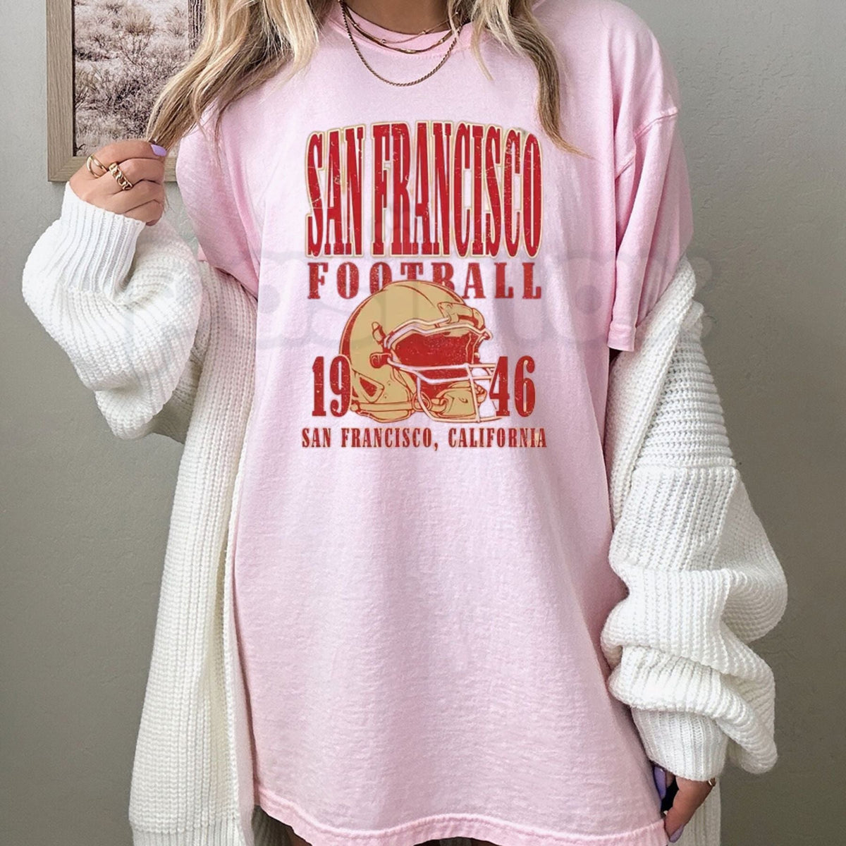 San Francisco Football 1946 Helmet Vintage Print T-Shirt – Retro Gridiron Heritage Tee