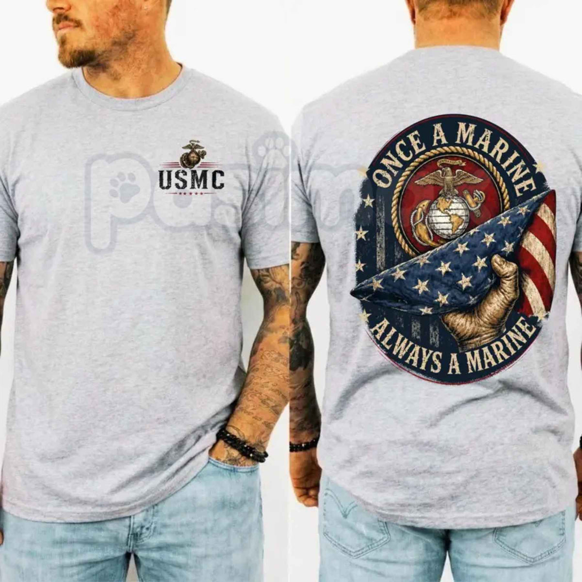 Once A Marine Always A Marine T-Shirt β USMC Veteran Pride Unisex Cotton Graphic Tee