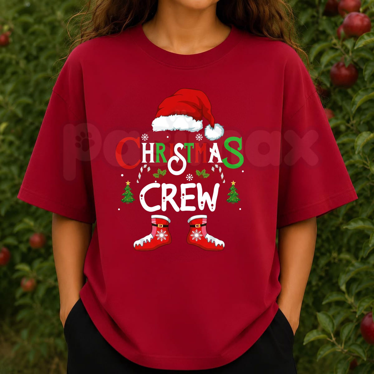 Christmas Crew T-Shirt โ Matching Holiday Party Festive Graphic Tee