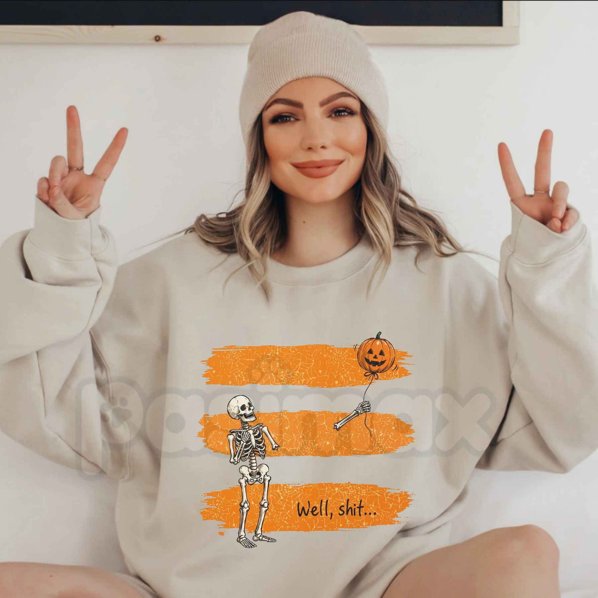 Funny Skeleton Lost Balloon Sweatshirt | Relatable Spooky Graphic Crewneck