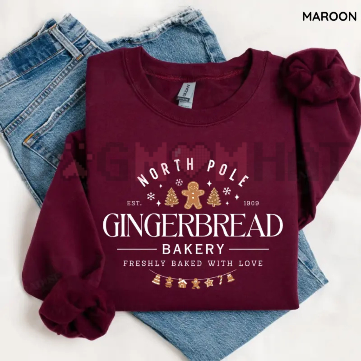 Cluckmas Crewneck – Gingerbread Bakery Christmas Cookie Aesthetic Sweatshirt