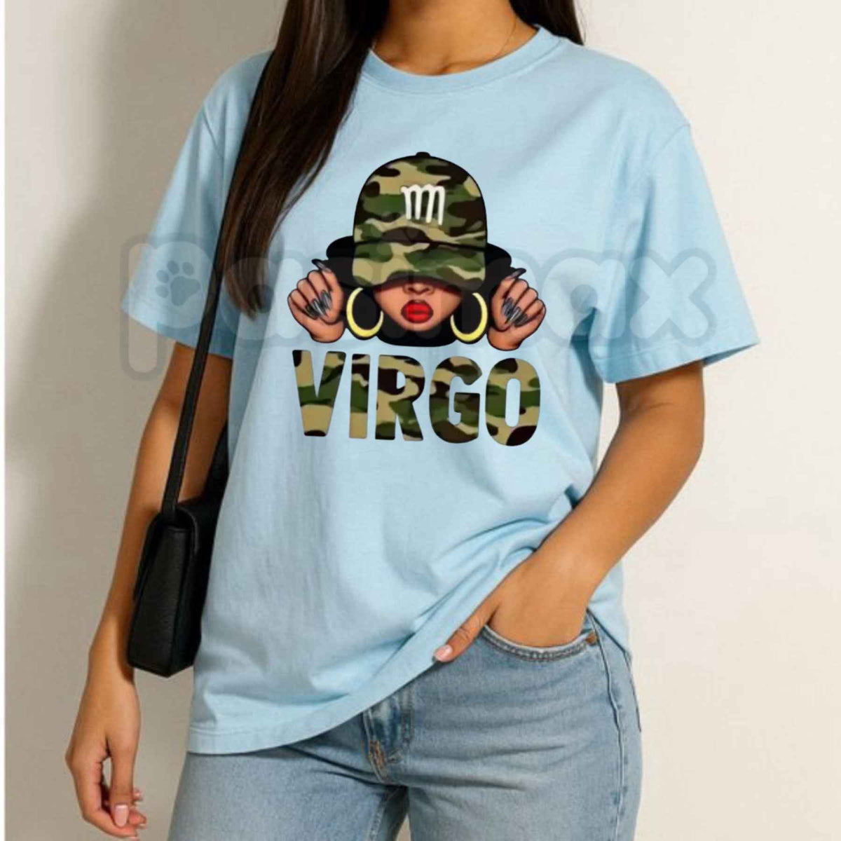 Virgo Queen Camo Hat T-Shirt โ Vintage Zodiac Birthday Unisex Cotton Graphic Tee