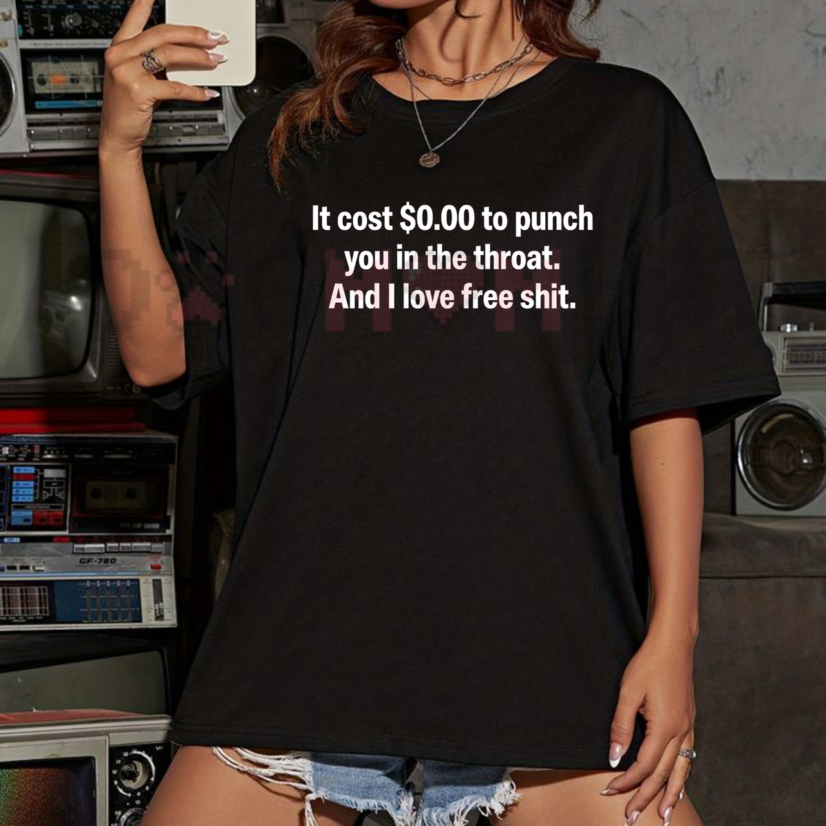 Complimentary Chaos Tee – Funny I Love Free Stuff Sarcastic Quote Shirt