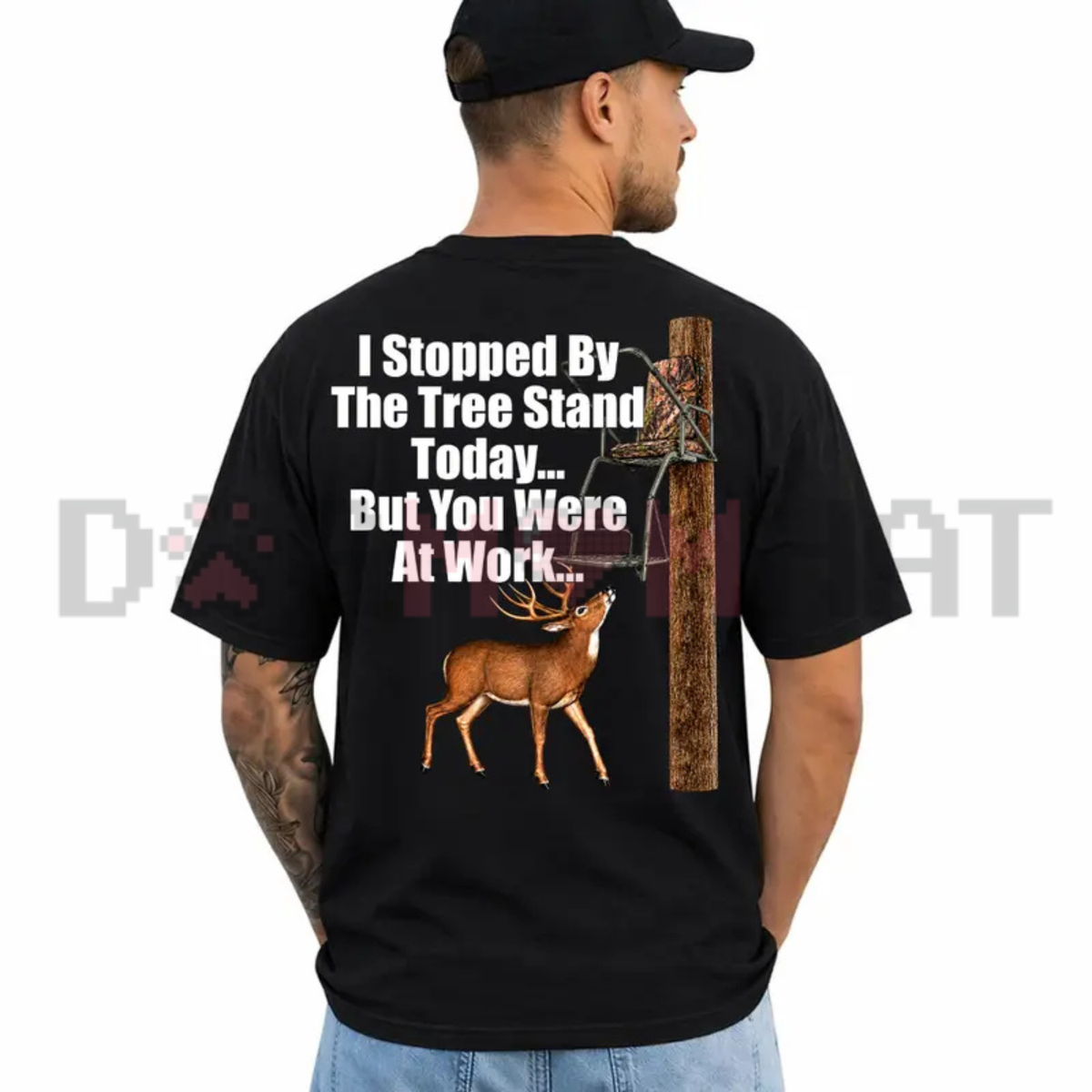 I Stopped By The Tree Stand Funny Deer Hunting Graphic Tee - Soft Cotton Unisex Sportsman Short Sleeve T-Shirt