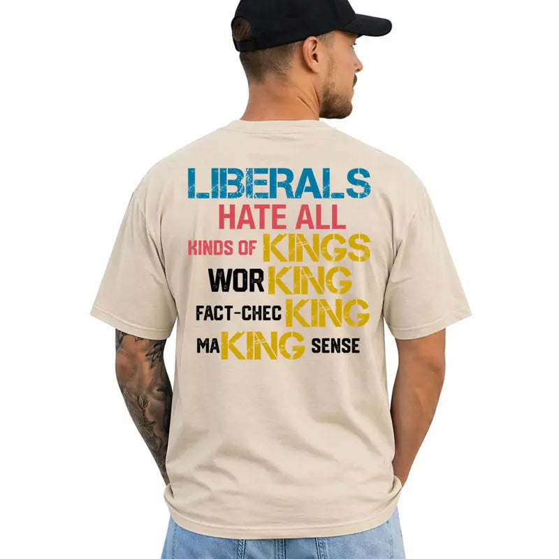 Liberals Funny T-Shirt โ Political Satire Short Sleeve Unisex Cotton Graphic Tee