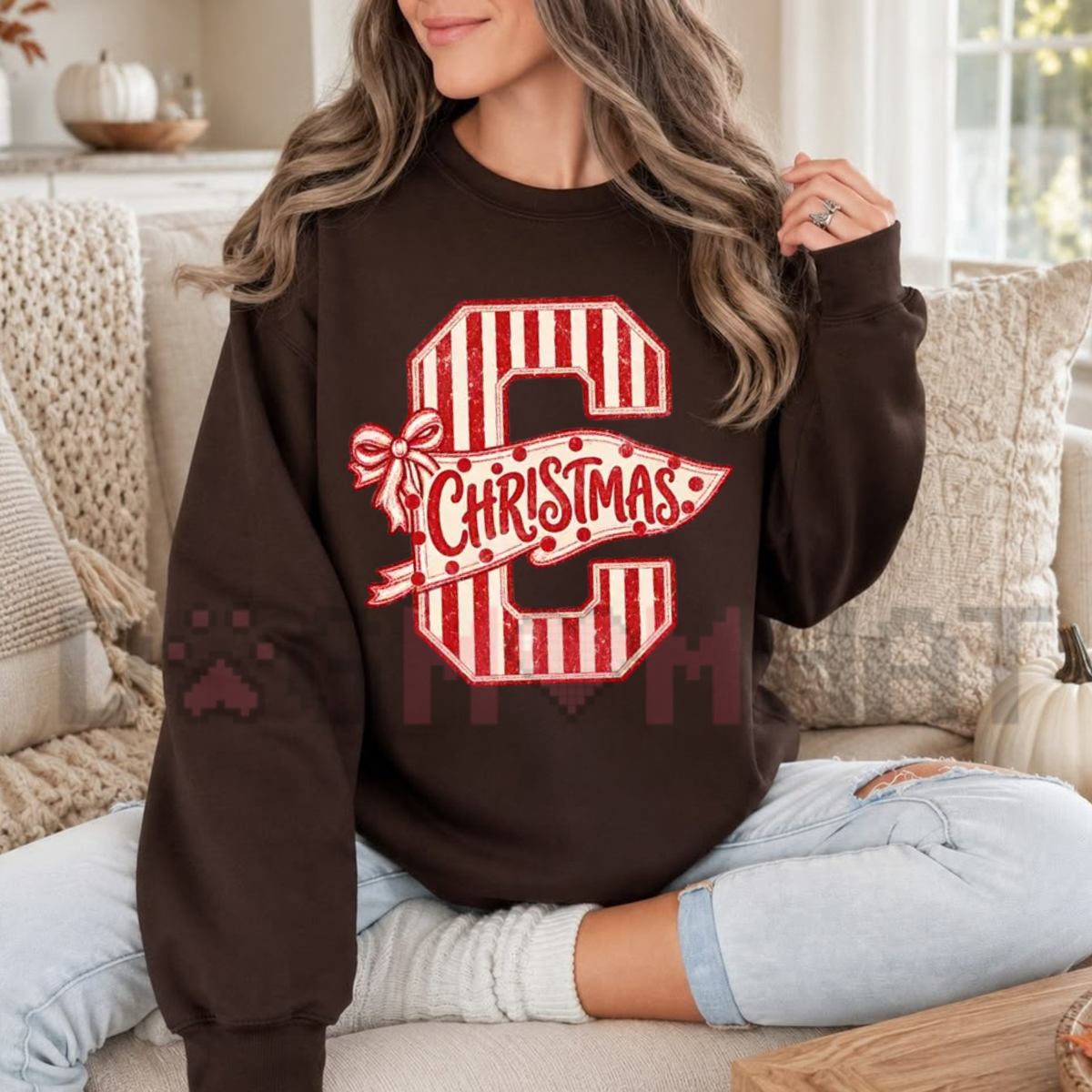 Varsity Christmas Trendy Women's Crewneck Sweatshirt