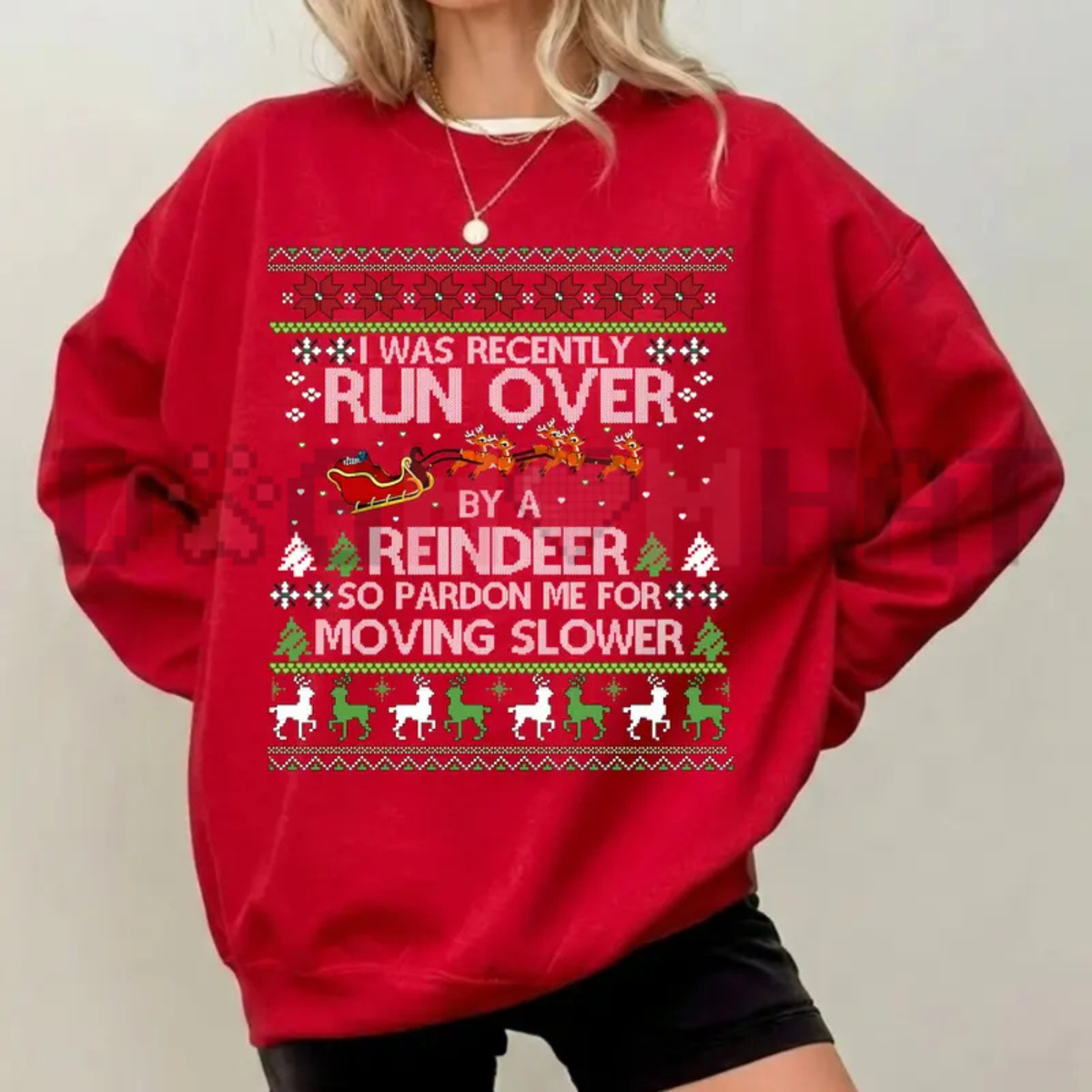 "Most Likely To Get Run Over By A Reindeer" Funny Christmas T-Shirt