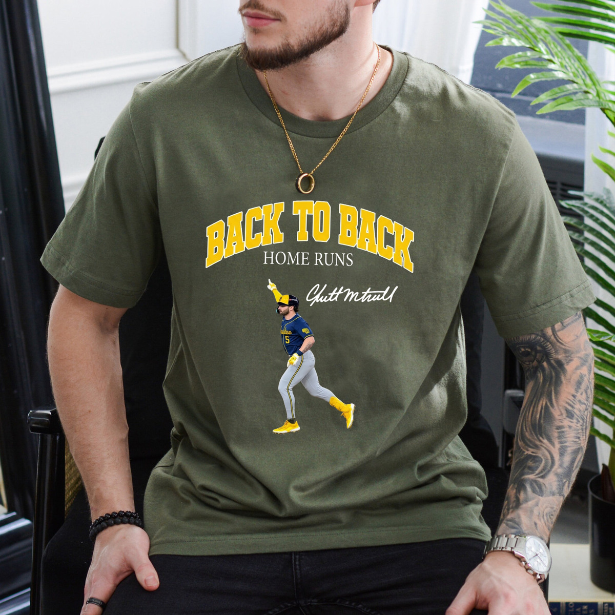 Walk-Off Wonder Tee – Garrett Mitchell Back to Back Home Run Baseball Shirt